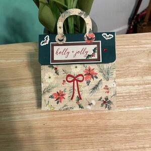Christmas Card Floral Gift Card Holder